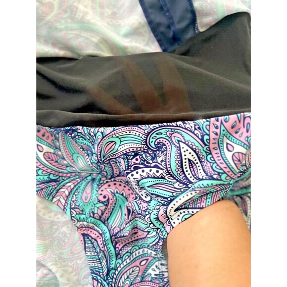 Skirted Geometric Swim dress /Swimsuit Paisley Multicolor Size 14 New - Picture 16 of 16